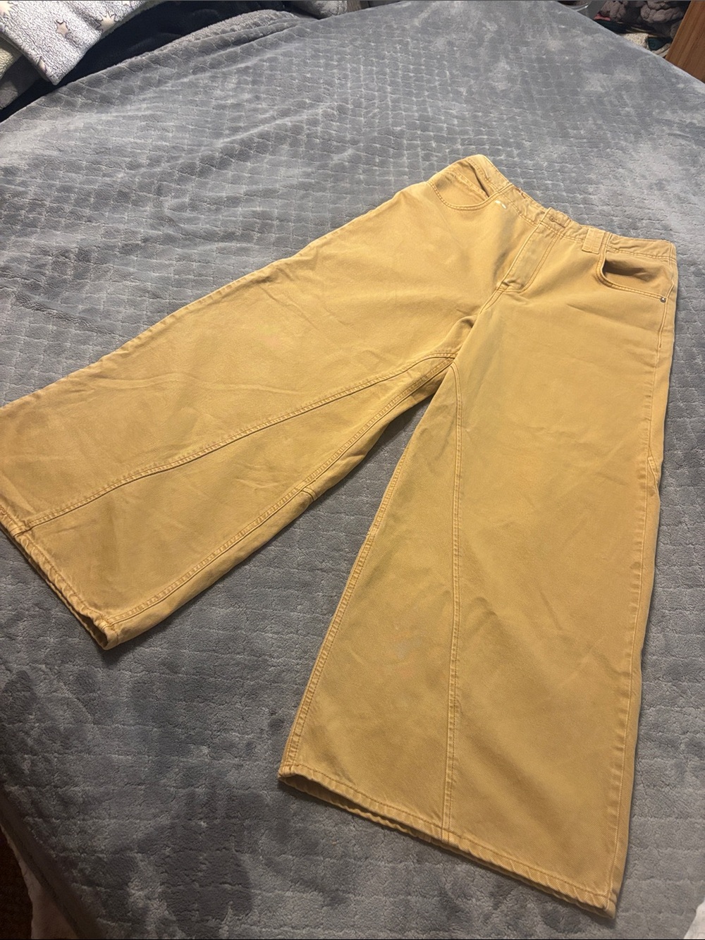 Free People- We The Free Women’s Wide-Leg Pants in Mustard